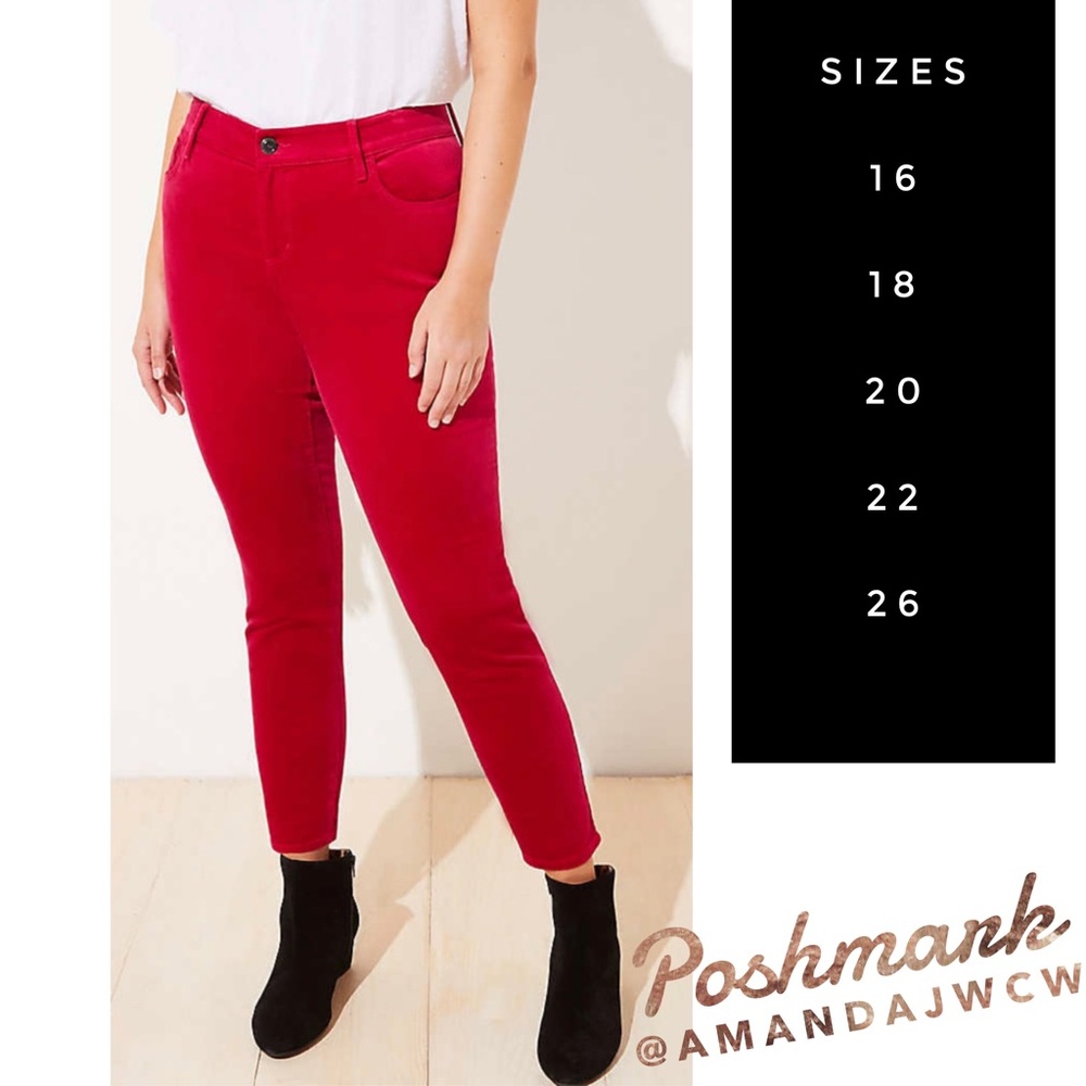 LOFT Velvet Skinny Pants- NWT!
